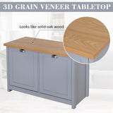 2-Door Shoe Cabinet with Storage Shelf - Entryway Bench and Hallway Organizer - Ideal for Bathroom Use and Shoe Organization