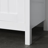 Freestanding Slim White Bathroom Cabinet - Tall Storage Cupboard with Adjustable Shelves and Drawer - Space-Saving Organizer for Bathroom or Living Room