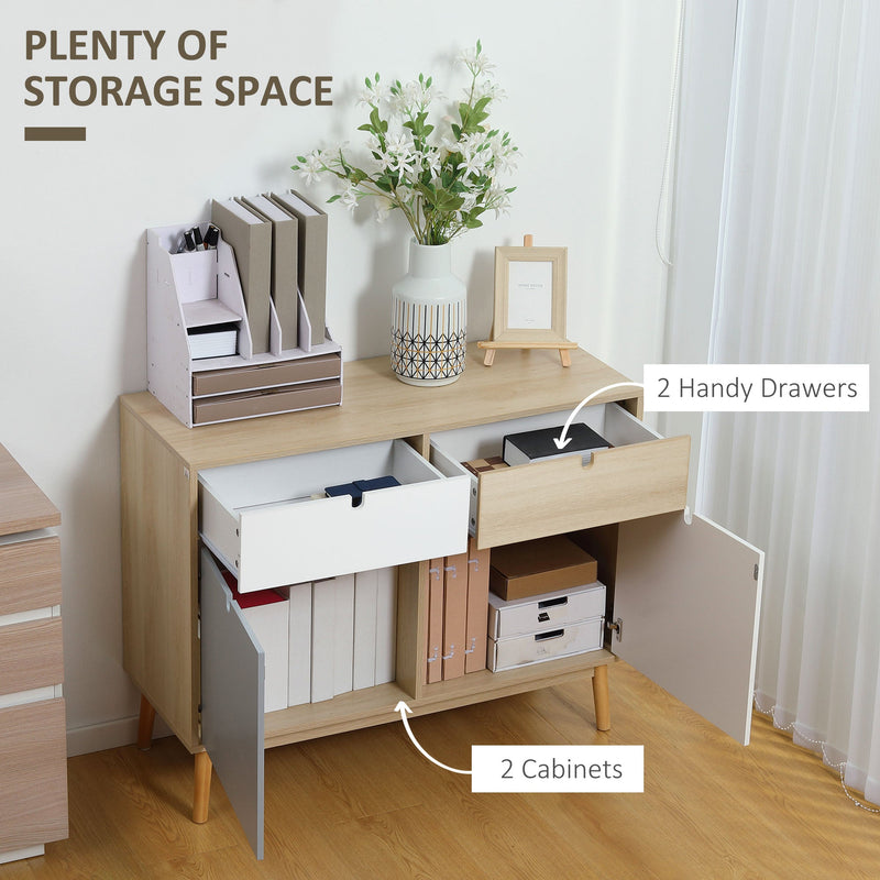 Sideboard Buffet Organizer - Versatile Storage Cabinet with Spacious Cupboards & Drawers - Ideal for Dining Room, Bedroom, or Hallway Essentials
