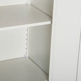 Cool Rolled Steel Lockable Cabinet - Tall Office Filing Storage with 2 Doors & 4 Adjustable Shelves - Secure Organizational Solution for Documents and Books