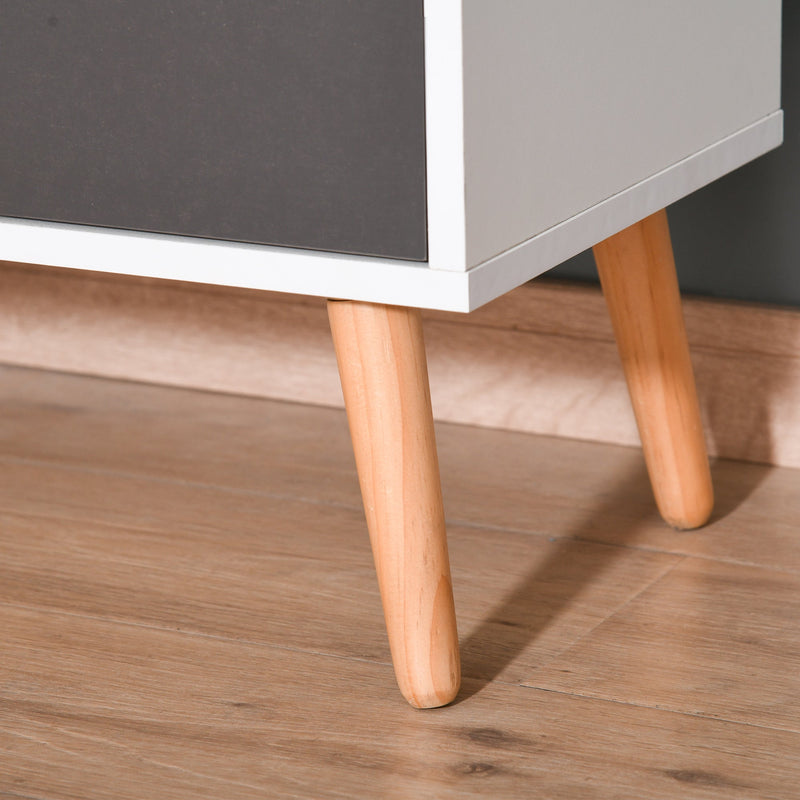 Floor Cabinet with Drawer - Versatile Storage Cupboard and Sideboard for Home Organization - Ideal for Bedroom, Living Room, and Entryway in Elegant Grey