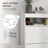 Shoe Storage Organizer for 16 Pairs - Modern White Cabinet with Flip Doors - Ideal for Entryway Clutter Control
