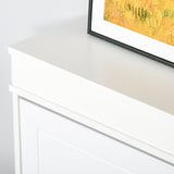 Wood Tipping Bucket Shoe Cabinet with 4 Flip Drawers - Adjustable Shelf Narrow Storage Cupboard for Hallway - Space-Saving Organizer for Entryway, Foyer in White