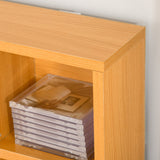 Media Storage Organizer - 480 CD / 312 DVD Capacity Wooden Rack with 4 Adjustable Shelves - Ideal for Bookcase and Display Unit