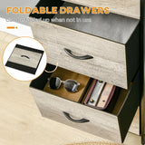 Heavy-Duty Storage Organizer - Industrial Cabinet with Open Shelves & Foldable Fabric Drawers - Ideal for Living Room, Study, Bedroom Storage Solutions
