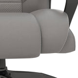 High Back Executive Office Chair with 6-Point Vibration Massage - Extra Padded Ergonomic Swivel Chair with Tilt Function, Grey - Ideal for Stress Relief and Long Hours at Desk