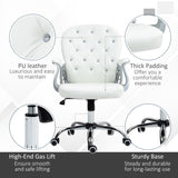 Ergonomic 360° Swivel Office Chair - PU Diamond-Pattern Padding & Durable 5-Castor Wheel Base - Ideal for Home Office Comfort and Style
