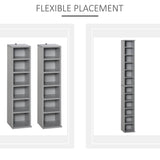 204 CD Media Storage Towers - Dual Set Adjustable Shelf DVD Blu-Ray Bookcase Organizer - Space-Saving Display Rack for Movie Enthusiasts